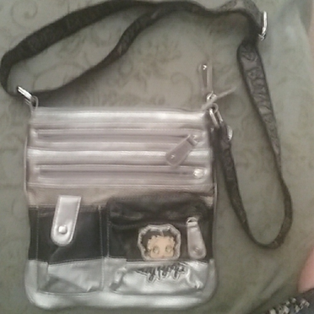 Betty Boop Silver and Brown  Crossbody